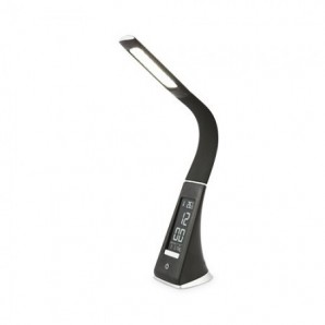 Flexo LED modelo Protech reloj digital 5W 250lm Negro