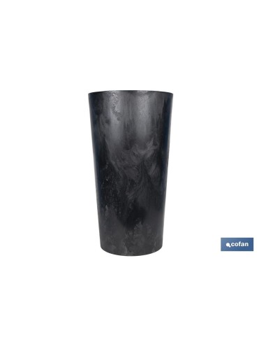Pacote com 5 vasos cônicos 2 em 1 com reservatório cor preta PP Ø 255 x 466 mm