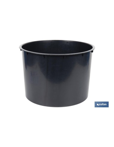 Pacote com 5 vasos cônicos 2 em 1 com reservatório cor preta PP Ø 255 x 466 mm