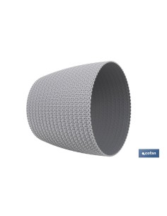 Pack of 5 braided pots light gray PP 8.5 L 2