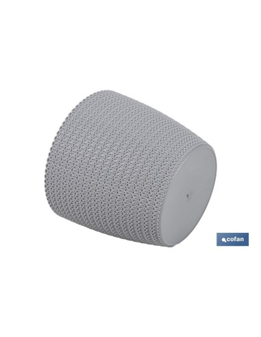 Pacote de 5 vasos trançados cor cinza claro PP 8,5 L
