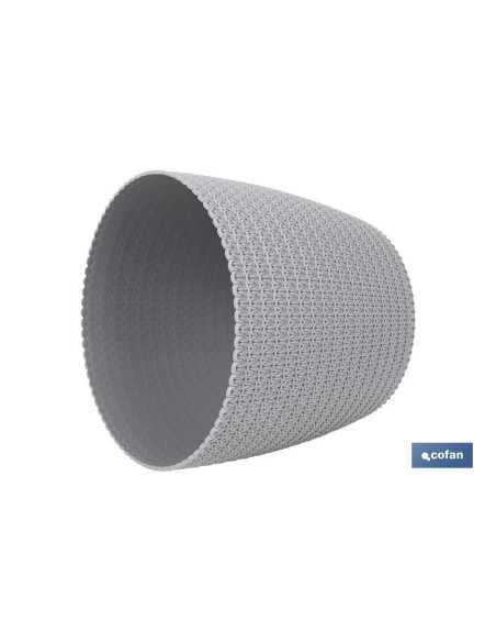 Pacote de 5 vasos trançados cor cinza claro PP 8,5 L
