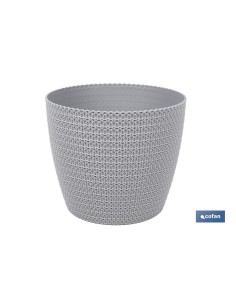 Pack of 5 braided gray light pots PP 15.6 L
