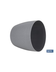 Pacco di 5 vasi intrecciati grigio scuro PP 5,2 L 2