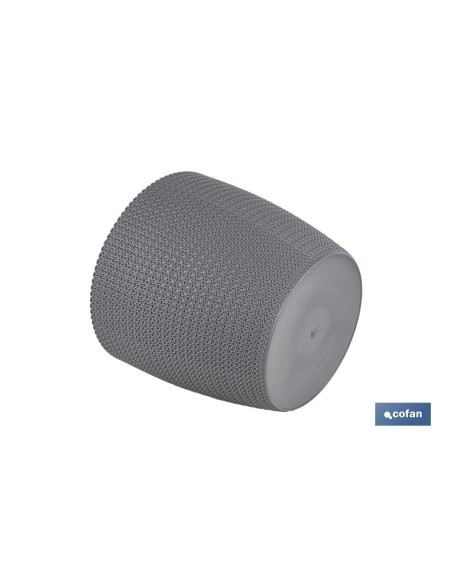 Pacote de 5 vasos trançados cinza escuro PP 5,2 L