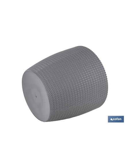 Pacote de 5 vasos trançados cinza escuro PP 5,2 L