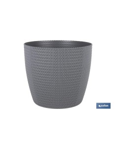 Pack of 5 braided dark gray pots PP 26.5 L