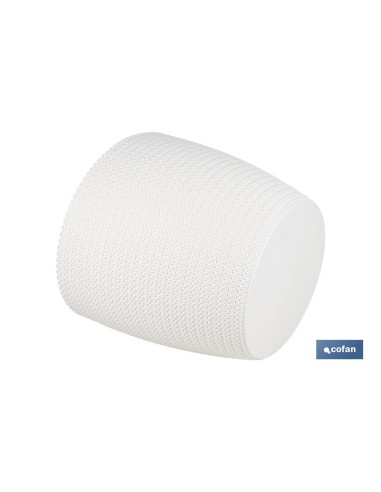 Pacote com 5 vasos trançados bege de polipropileno Ø 215 x 185 mm