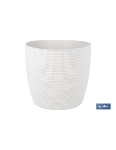 Pack mit 5 geflochtenen beigen Töpfen PP 8,5 L