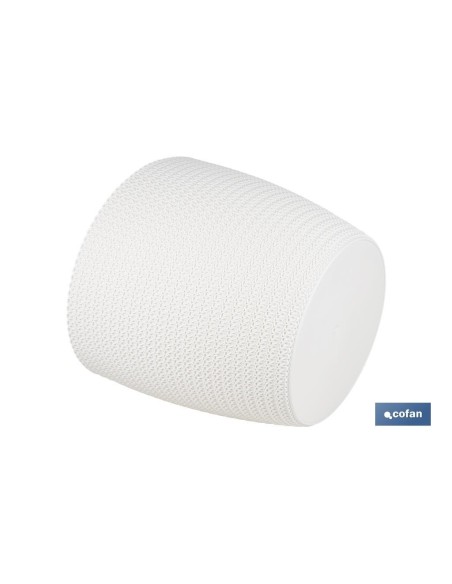 Pack 5 macetas trenzadas beige PP 8,5 L