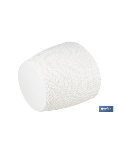 Pack 5 macetas trenzadas beige PP 8,5 L