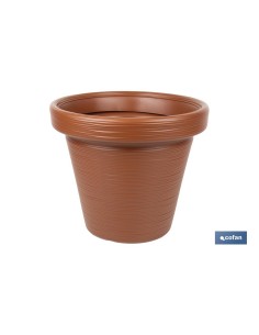Pack de 4 pots rayés terracotta Ø 550 x 479 mm 66 L