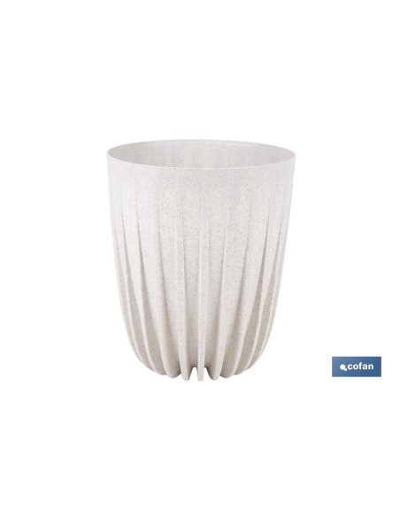 Pacote de 4 vasos com filtro de drenagem WPC 30 cm branco