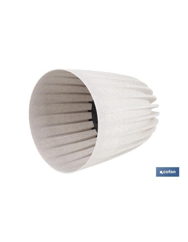 Pacote de 4 vasos com filtro de drenagem WPC 30 cm branco