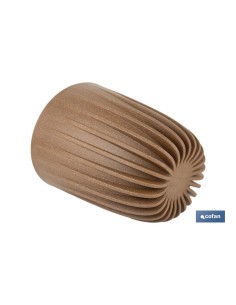 Pack mit 5 gestreiften braunen WPC-Töpfen mit Drainagefilter 6,2 L 2