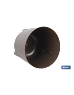 Pack de 5 unités de pot avec pieds et filtre de drainage couleur café WPC Ø 183 x 180 mm 3,3 L 2