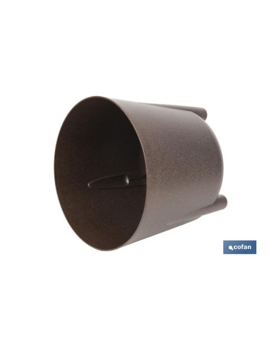 Pack of 5 units planter with legs and drainage filter coffee color WPC Ø 183 x 180 mm 3.3 L