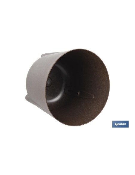 Pack of 5 pots with legs and drainage filter coffee color WPC 8.1 L