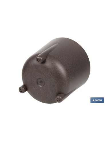 Pack of 5 pots with legs and drainage filter coffee color WPC 8.1 L