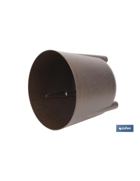 Pack of 5 pots with legs and drainage filter coffee color WPC 8.1 L