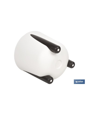 Pack mit 5 Töpfen mit Beinen und Drainagefilter in Cremefarbe 8,1 L