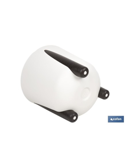 Pack of 5 pots with legs and drainage filter cream color 8.1 L