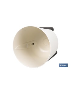 Pacote com 5 vasos com pés e filtro de drenagem cor creme 12,4 L 2