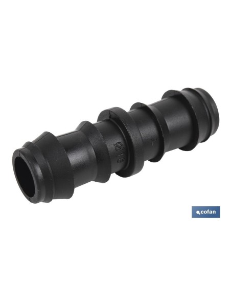 Pack 100 unidades conector recto Ø16mm para riego