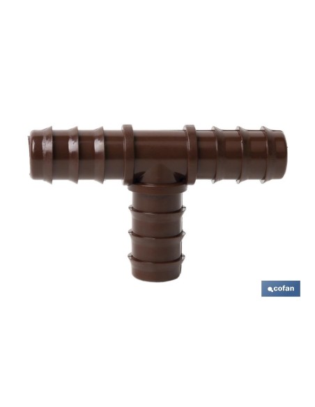 Pack of 100 T-Connectors Ø16mm Brown - Maximum Safety