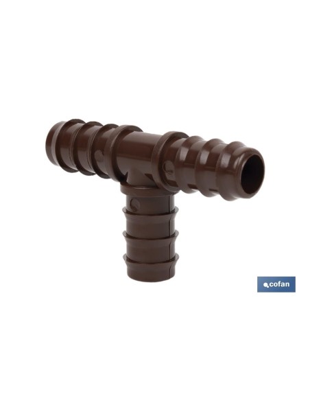 Pacco da 100 unità Connessione a T Ø16mm Marrone - Massima Sicurezza