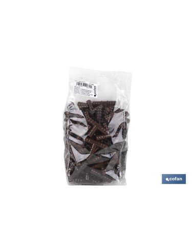 Pack of 100 T-Connectors Ø16mm Brown - Maximum Safety