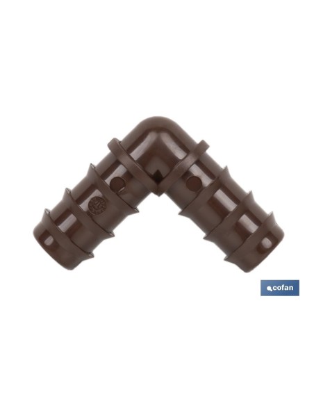 Pack of 100 Couded Connection Ø16mm Brown-MAX Segur