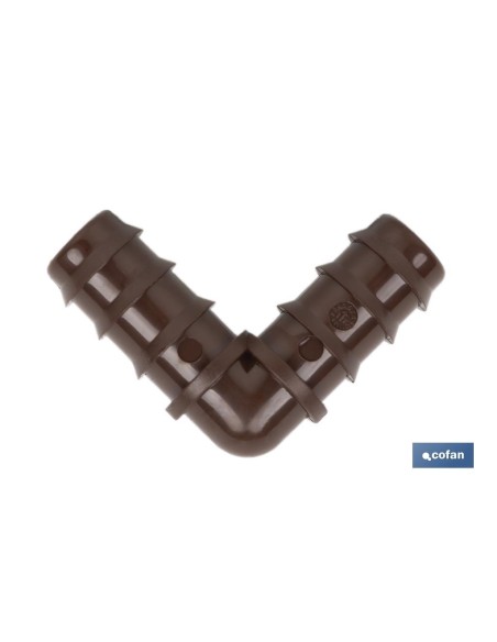 Pacote de 100 unidades Conexão em Codo Ø16mm Marron-MAX Segur