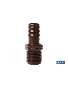 Pack de 100 unités Connecteur Mixte Ø16mm-1/2 (Marron-Max Segur.)