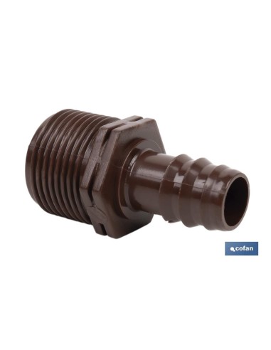 Pacote 100 unidades Conector Misturado Ø16mm-3/4 Marrom