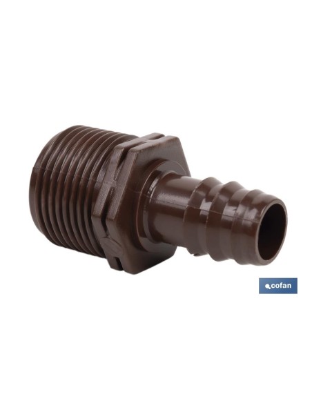 Pacote 100 unidades Conector Misturado Ø16mm-3/4 Marrom