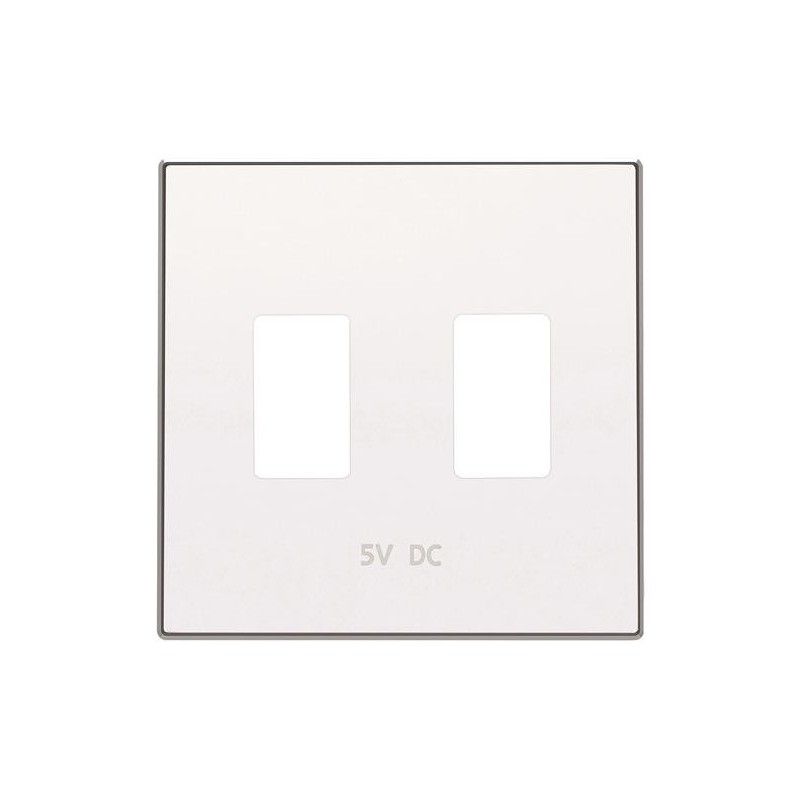 COUVRIR CHARGEUR DOUBLE USB BL. 
