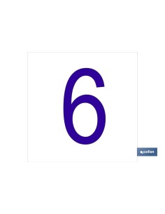 Signal adhésif glasspack 62x62mm blanc avec caractères bleus