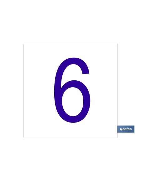 Signal adhésif glasspack 62x62mm blanc avec caractères bleus