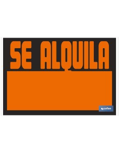 Informative polystyrene sign 500x400mm with rental text