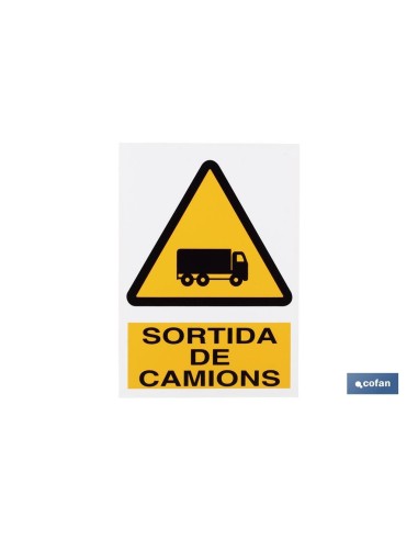 Polystyrene Sign 297x210 mm - Truck Exit