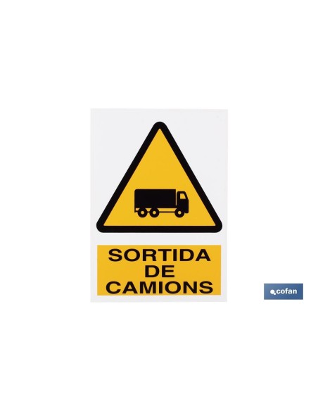 Polystyrene Sign 297x210 mm - Truck Exit