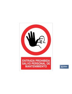 Señal de prohibición poliestireno 210x148mm - Entrada prohibida