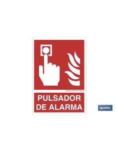 Signal lumineux de secours 420x297mm avec bouton d'alarme