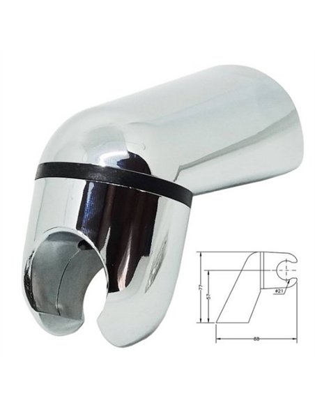 Fester und Drehbarer Duschkopfhalter aus Chrom