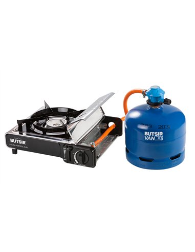 Butsir MS-2000 DUAL tragbarer Gasherd blau