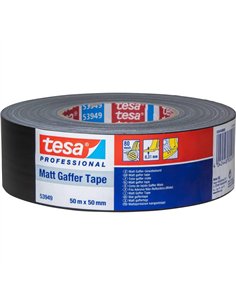 cinta de tejido gaffer negro mate 50m x 50mm