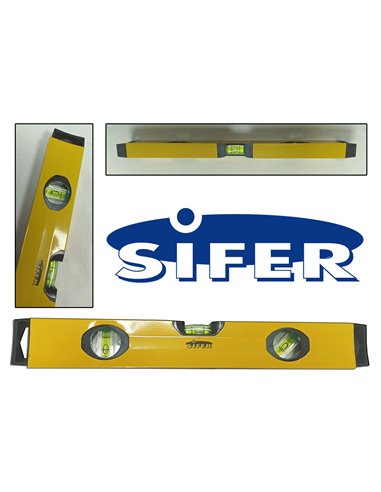 livello rettangolare SIFER magnetico 600 mm con 3 bolle