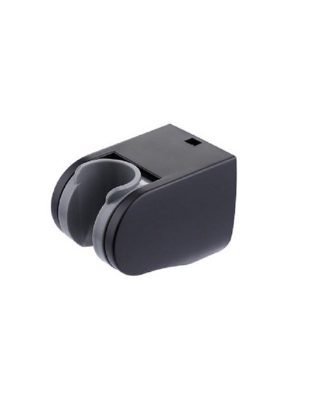 Shower Head Holder in Black ABS Plastic