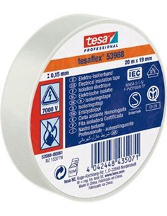 Approved white PVC insulating tape 20Mx19MM